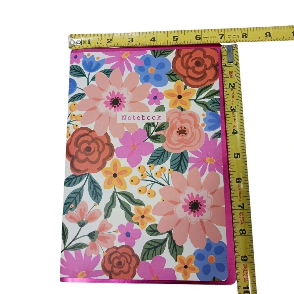 Tropical Notebook Journal Bright FLORAL Lined Soft Cover Cottagecore Stationary